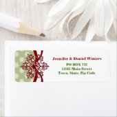 Winter Weddenschap Snowflake Theme Adresetiketten Etiket (Insitu)
