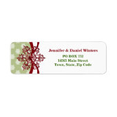 Winter Weddenschap Snowflake Theme Adresetiketten Etiket (Voorkant)