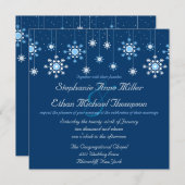 Winter Weddenschap Snowflakes Kaart (Voorkant / Achterkant)