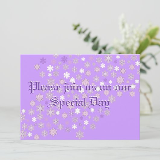 Winter Weddenschap Snowflakes Kaart (Staand voorkant)