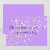 Winter Weddenschap Snowflakes Kaart (Voorkant / Achterkant)