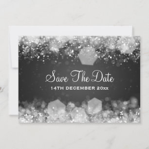 Winter Weddenschap Sparking Night Black Save The Date
