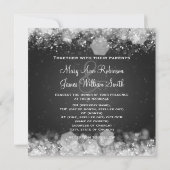 Winter Weddenschap Sparking Night Black Save The Date (Achterkant)