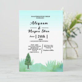 Winter Weddenschap-uitnodiging, vakantiekaart Kaart