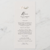 Winter Weddenschap White Rose Neutral Flat Menu (Voorkant)