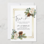 Winter Weddenschap White Roses Gold Dusty Blue (Voorkant)