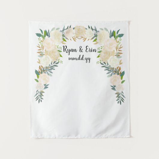 Winter Weddenschappen Receptie Achtergrond Fotogra Wandkleed (Voorkant)