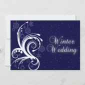 Winter Weddenschappen, Snowflakes en Sterren Kaart (Voorkant)