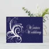 Winter Weddenschappen, Snowflakes en Sterren Kaart (Staand voorkant)