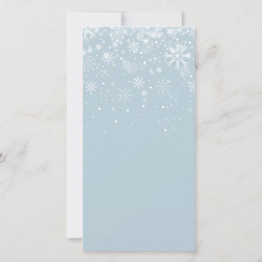 Winter Weddenschappen Snowflakes redden de datum Save The Date (Achterkant)
