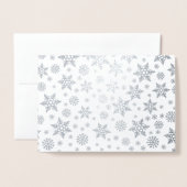 Winter Wedding Be My Bridesmaid Zilveren Sneeuwvlo Folie Kaarten (Met envelop)