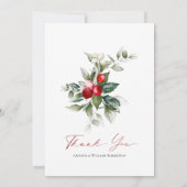 Winter Wedding Bedankt Card met Feestelijke Touch Save The Date (Achterkant)
