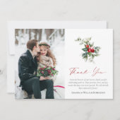 Winter Wedding Bedankt Card met Feestelijke Touch Save The Date (Voorkant)