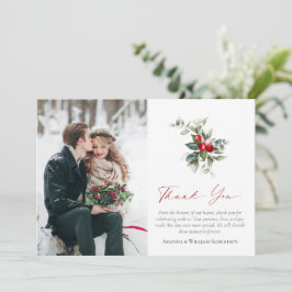 Winter Wedding Bedankt Card met Feestelijke Touch Save The Date