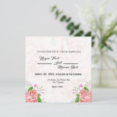 Winter Wedding Best Square Invitation Kaart Design (Staand voorkant)