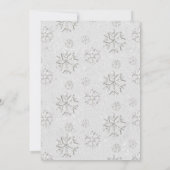 Winter Wedding Black White Pine Wonderland Wedding Kaart (Achterkant)