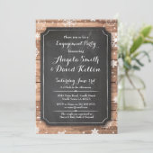 Winter Wedding Bloemen Sneeuwvlok Verloving Uitnod Kaart (Staand voorkant)