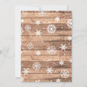 Winter Wedding Bloemen Sneeuwvlok Verloving Uitnod Kaart (Achterkant)