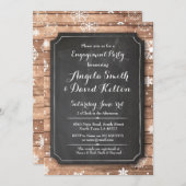 Winter Wedding Bloemen Sneeuwvlok Verloving Uitnod Kaart (Voorkant / Achterkant)