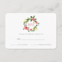 Winter Wedding Bloemen Waterverf Krans | RSVP