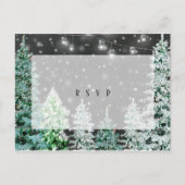 Winter Wedding Christmas RSVP briefkaart (Voorkant)