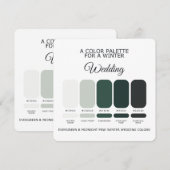 Winter Wedding Color Palette 2026 Card Kaart (Voorkant / Achterkant)