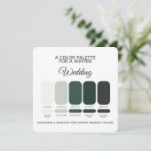 Winter Wedding Color Palette 2026 Card Kaart (Staand voorkant)