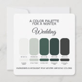 Winter Wedding Color Palette 2026 Card Kaart (Achterkant)