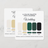 Winter Wedding Color Palette 2026 Card Kaart (Voorkant / Achterkant)