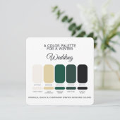 Winter Wedding Color Palette 2026 Card Kaart (Staand voorkant)