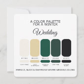 Winter Wedding Color Palette 2026 Card Kaart (Achterkant)