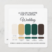 Winter Wedding Color Palette 2026 Card Kaart (Voorkant / Achterkant)