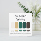 Winter Wedding Color Palette 2026 Card Kaart (Staand voorkant)