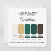 Winter Wedding Color Palette 2026 Card Kaart (Achterkant)