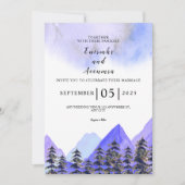 Winter Wedding Concept Evergreen Forest Party Kaart (Voorkant)