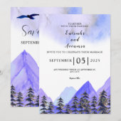 Winter Wedding Concept Evergreen Forest Party Kaart (Voorkant / Achterkant)