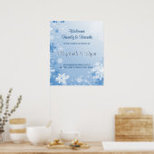 Winter Wedding Custom Wedding Welcome Poster (Keuken)