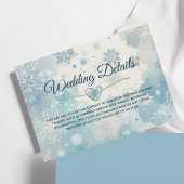 Winter Wedding Details Kaart met Sneeuwvlokken