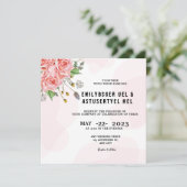 Winter Wedding Elegant Kaart Invitation Kaart Desi (Staand voorkant)