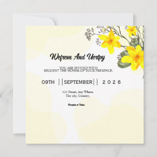 Winter Wedding Elegant Kaart Uitnodiging Kaart