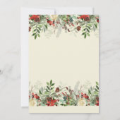 Winter Wedding Floral Berry Vrijgezellenfeest Kaart (Achterkant)