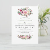 Winter Wedding Floral Kaart (Staand voorkant)