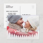 Winter Wedding Foto Save the Date Briefkaart (Voorkant / Achterkant)