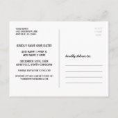 Winter Wedding Foto Save the Date Briefkaart (Achterkant)