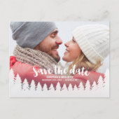 Winter Wedding Foto Save the Date Briefkaart (Voorkant)