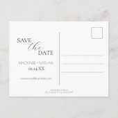 Winter Wedding Frosted Berries Save the Date Aankondigingskaart (Achterkant)
