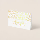 Winter Wedding Gast Zitplaatsen Plaats Kaart Goud (Voorkant)