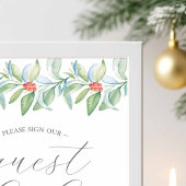 Winter Wedding Guest Book Sign Poster