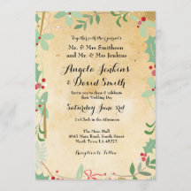 Winter Wedding Holly Paper Holiday Party Invite