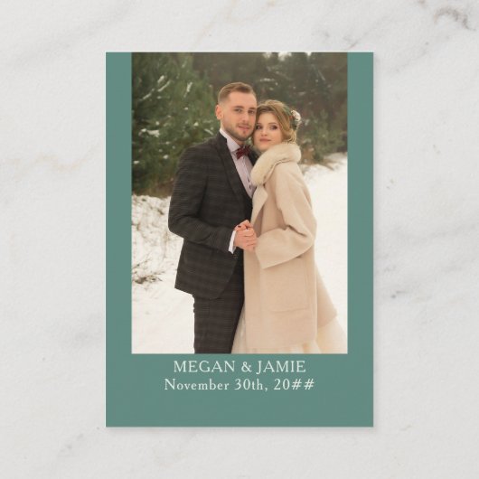 Winter Wedding Holly Pine Website QR Code Informatiekaartje (Achterkant)